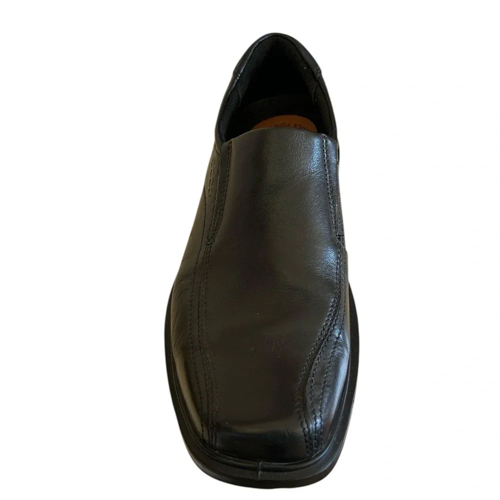 Ecco Classic Black Leather Helenski Loafer Slip-on Men's Size EU40 US 6-6.5